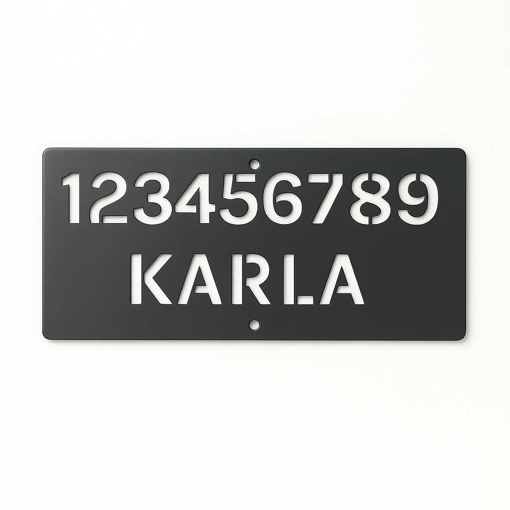Axys Horizontal Address Sign